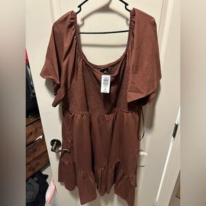 Women's Smocked Bodice Short Sleeve Dress